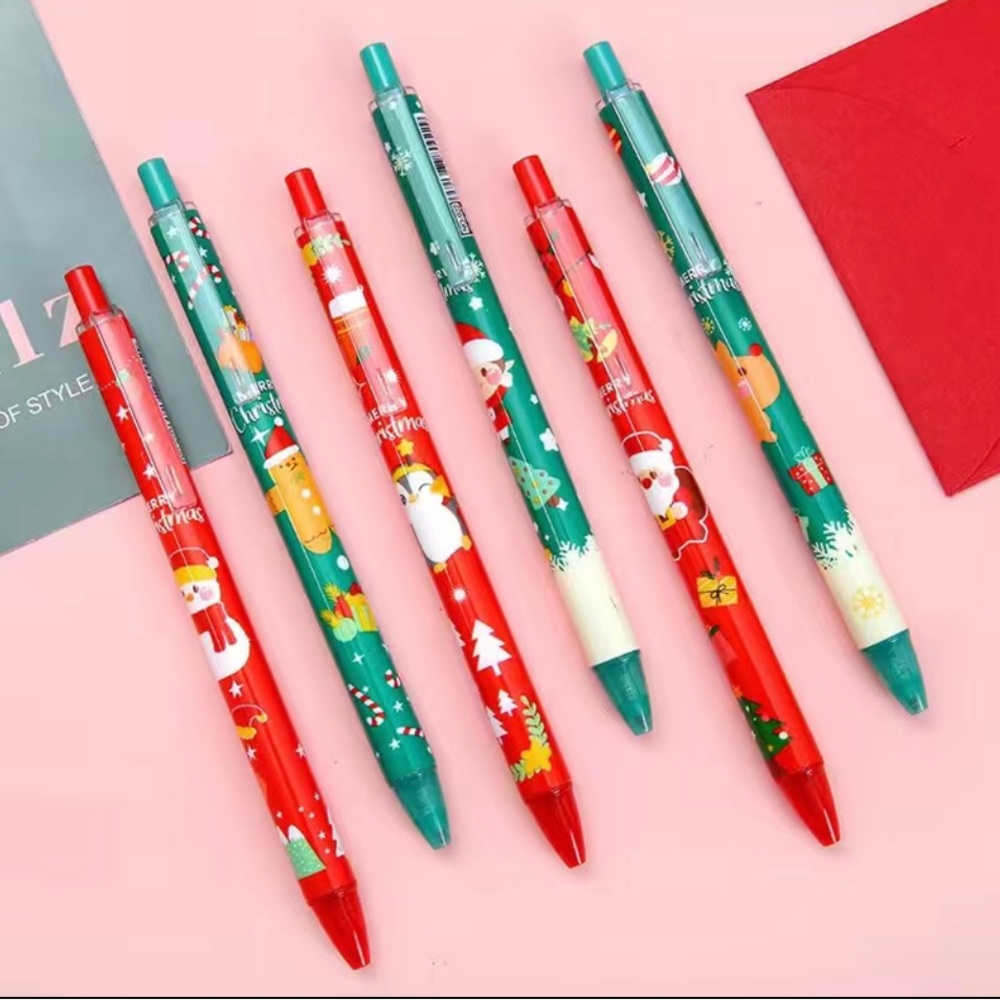 🍒🍒 2 Christmas Black Ink Pens